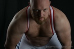 German bull in wrestling singlets