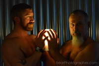 muscle bear friends playing together
