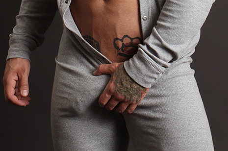 nasty pig union suit- naked Jock straps photo shoot - strong nude male photography
